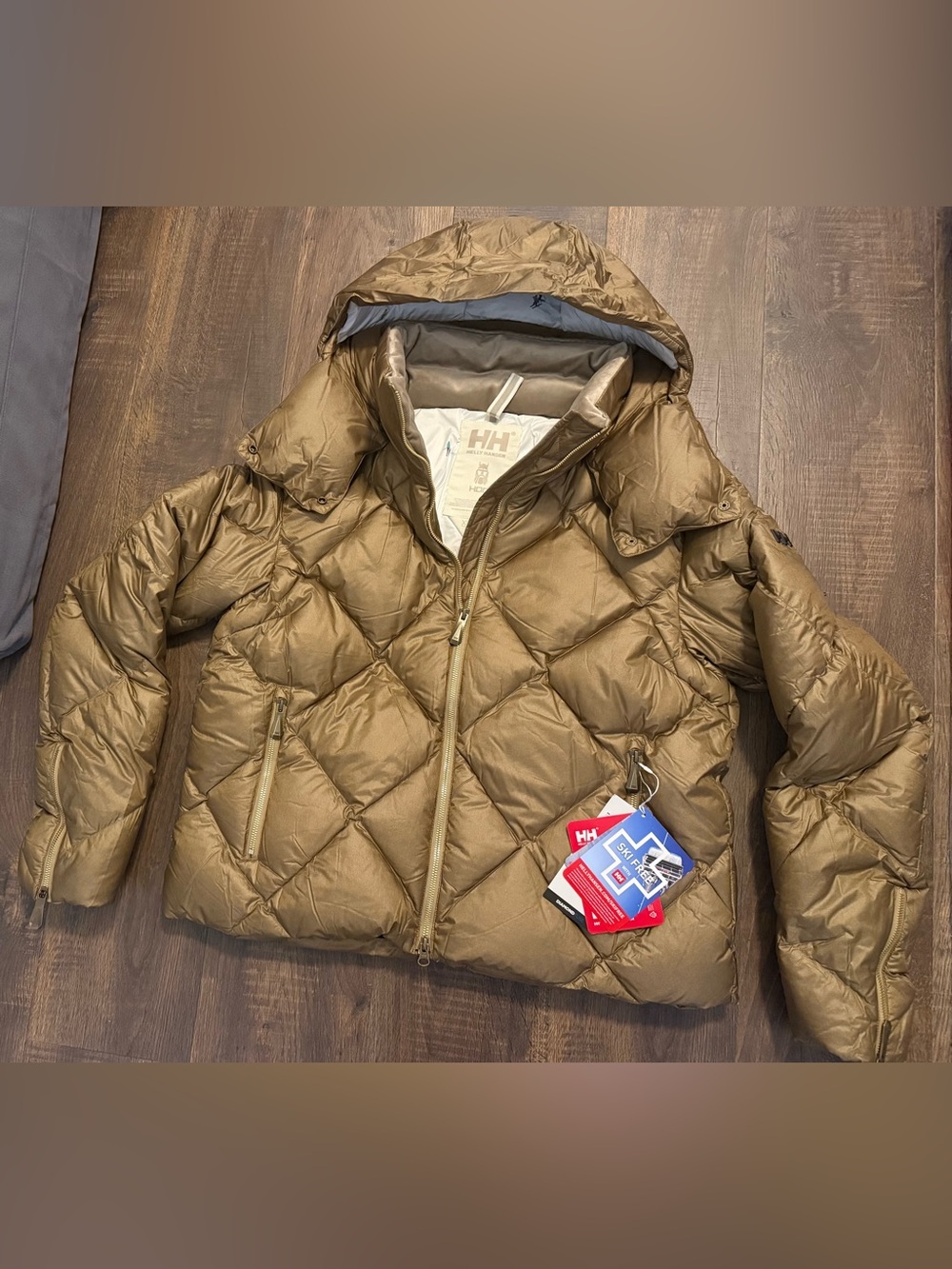 Helly Hansen Diamond Down Jacket (Ski Puffer Coat) Womens XL - Warm Tan - NWT